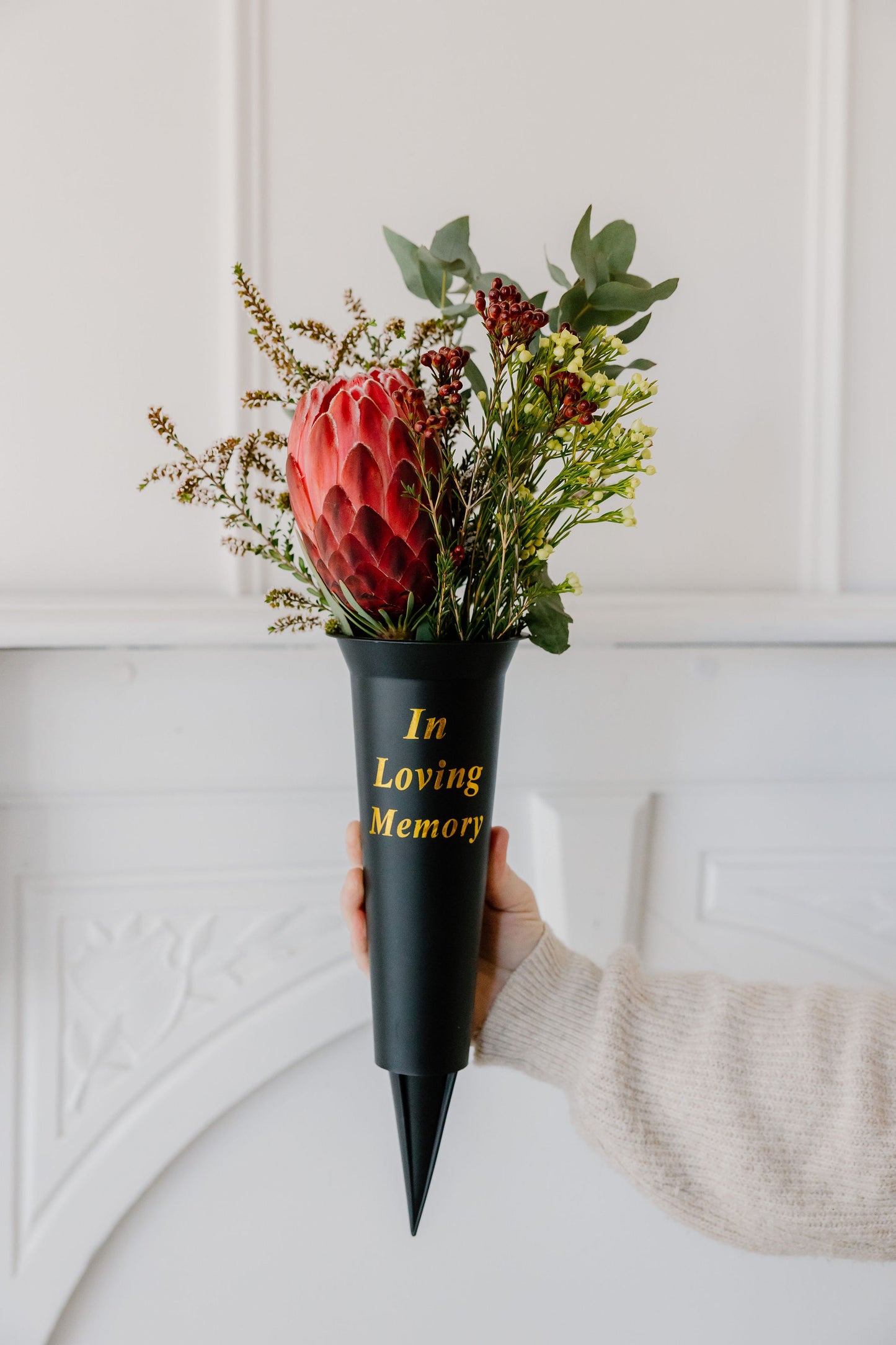 ‘In Loving Memory’ Grave Vase Arrangement